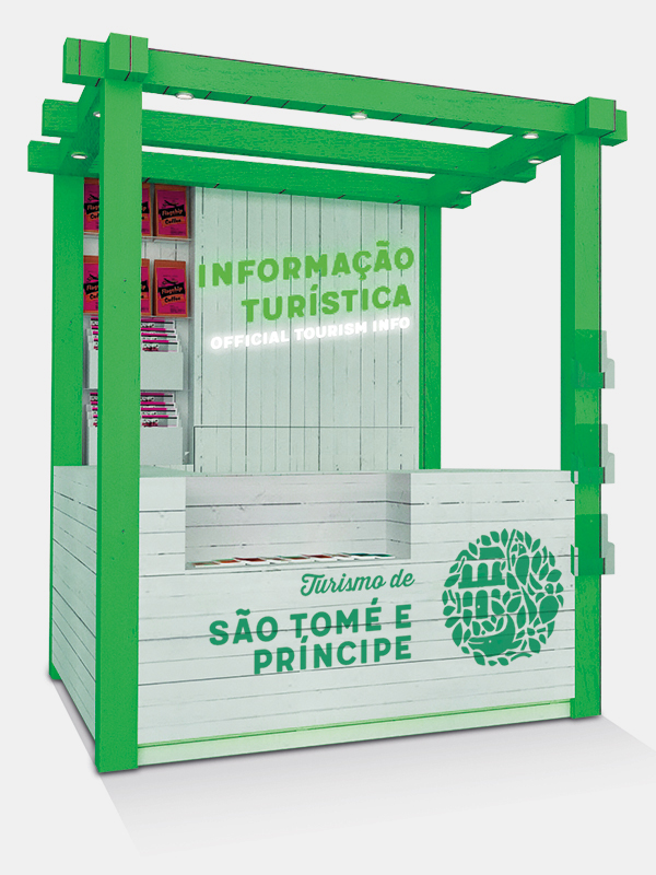 São Tomé e Príncipe Tourism Board information desk © Thomas Iwainsky, Extractdesign