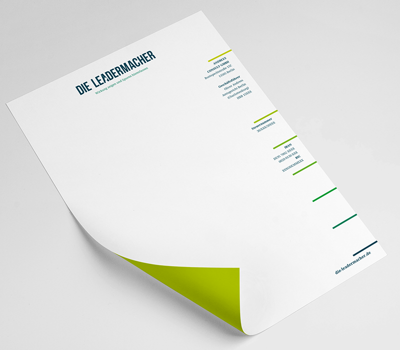 Design Geschäftsausstattung Die Leadermacher, © Thomas Iwainsky, Extractdesign